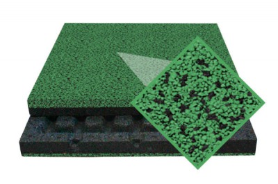 Резиновая плитка Standart Space 500х500 (30-60 мм) с рельефным основанием
